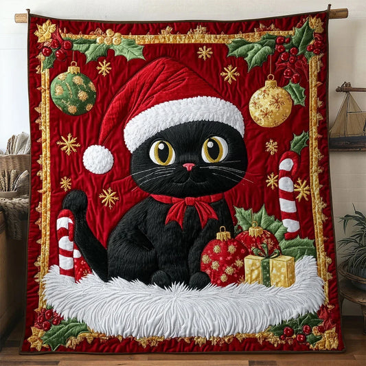 Black Cat Dream Quilt Blanket