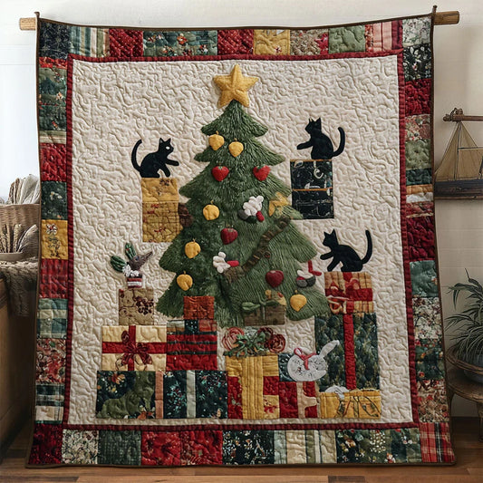 Black Cat Merry Moments Quilt Blanket