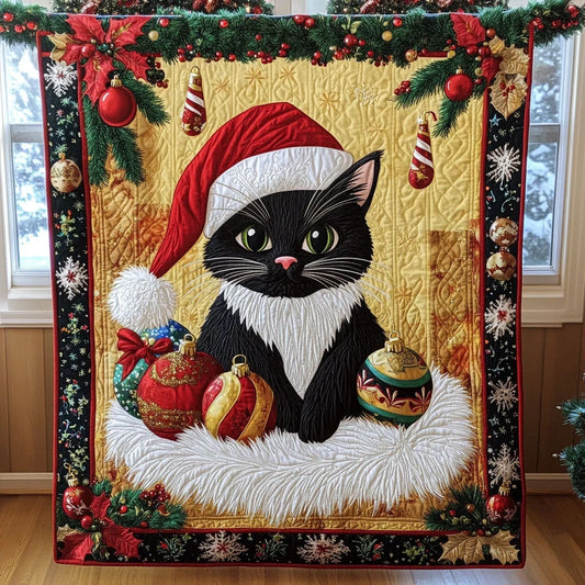Black Cat Twinkle Quilt Blanket