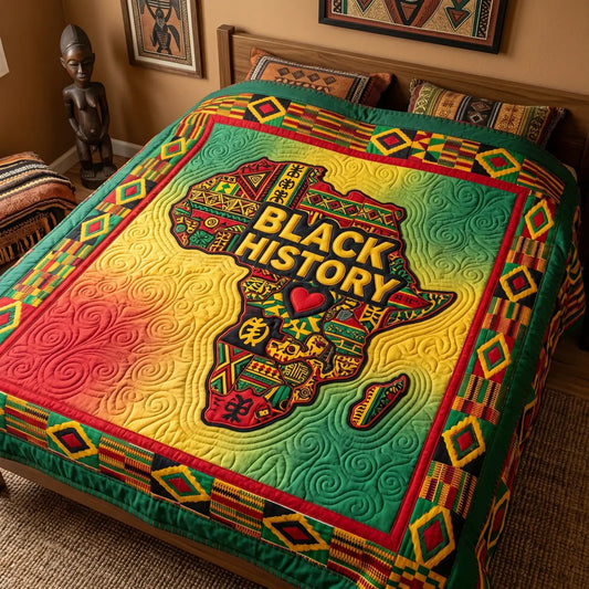 Black Proud Quilt Blanket