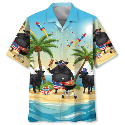 Black Angus Grilling Bbq Hawaiian Shirt