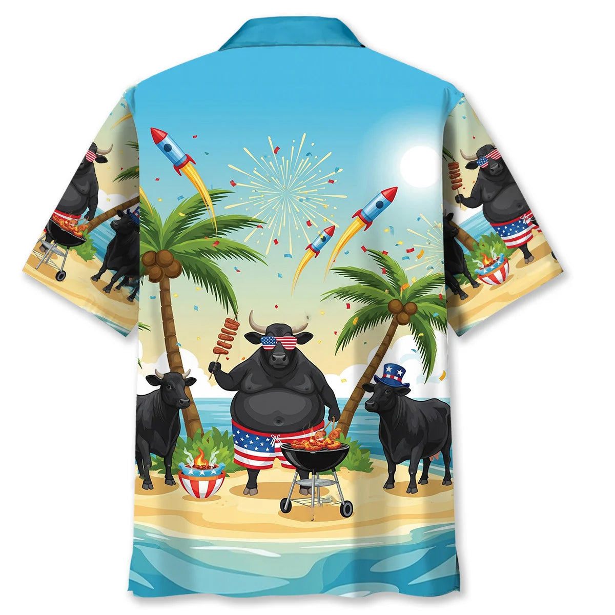 Black Angus Grilling Bbq Hawaiian Shirt