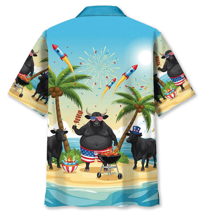 Black Angus Grilling Bbq Hawaiian Shirt