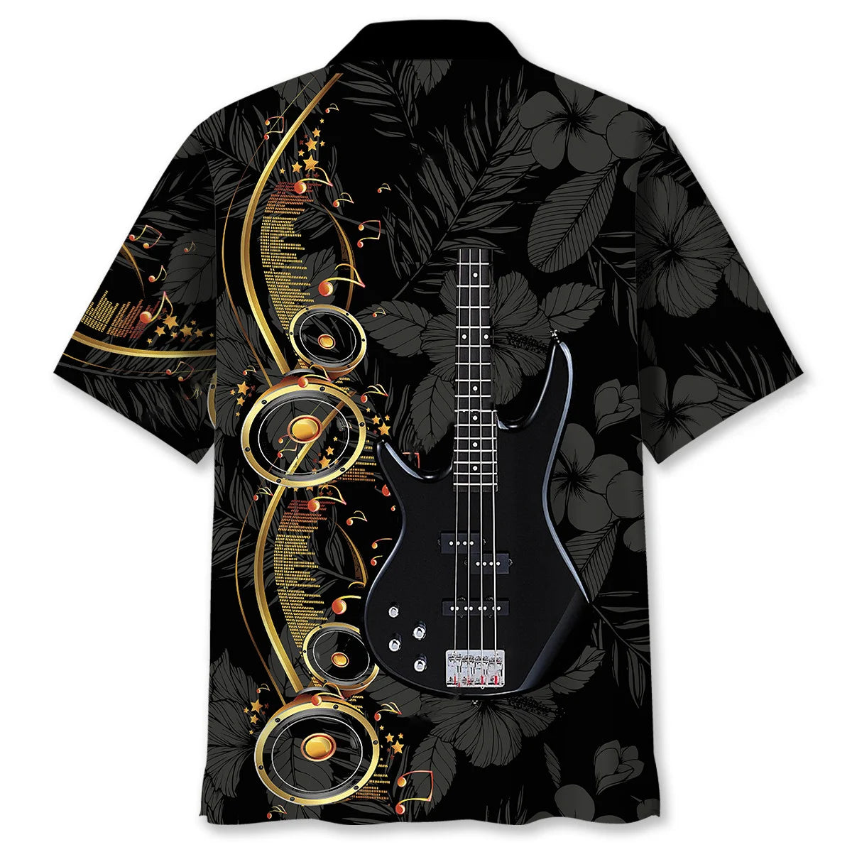Black Bass Guitar Hawaiian Shirt