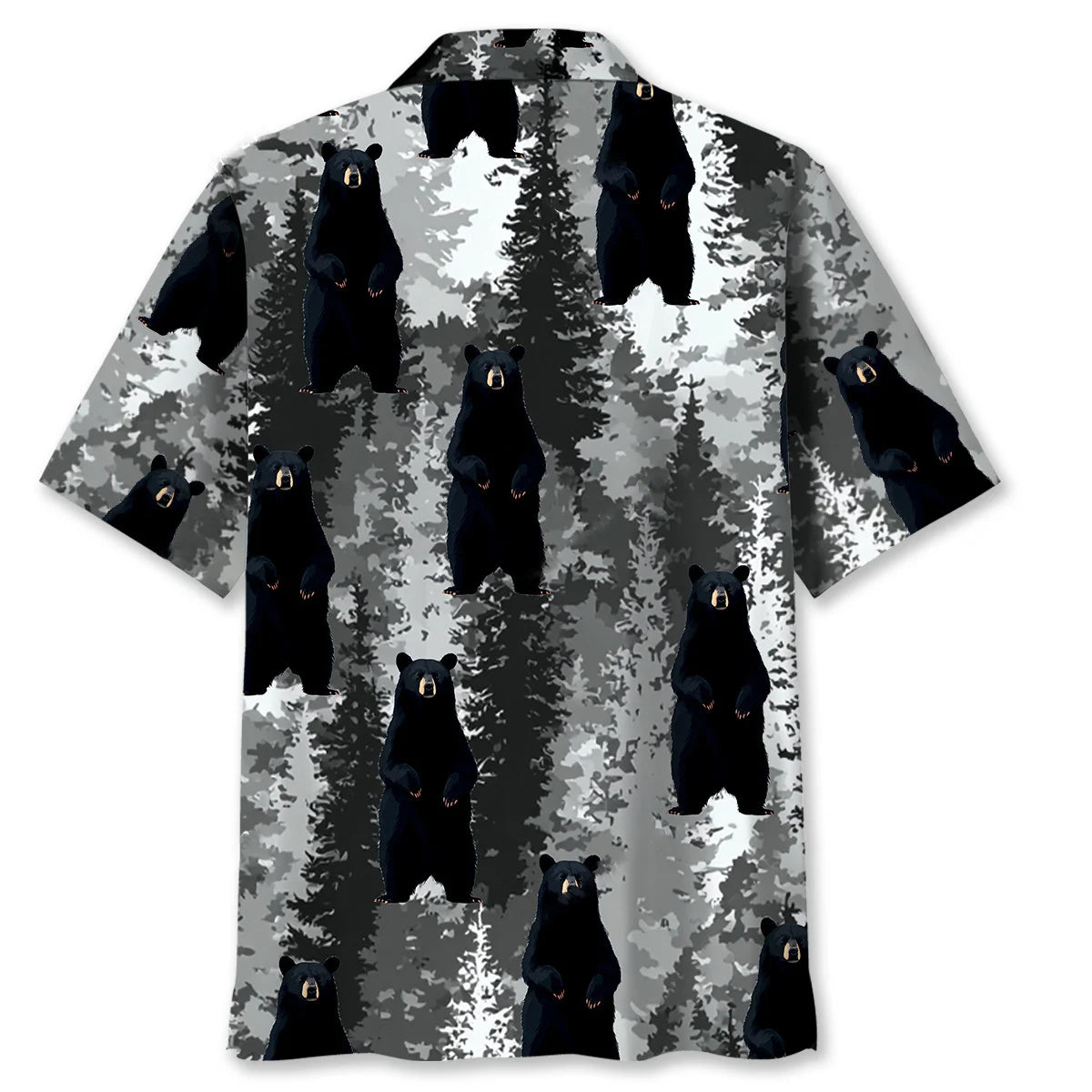 Black Bear Forest Hawaiian Shirt