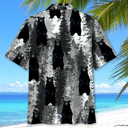 Black Bear Forest Hawaiian Shirt