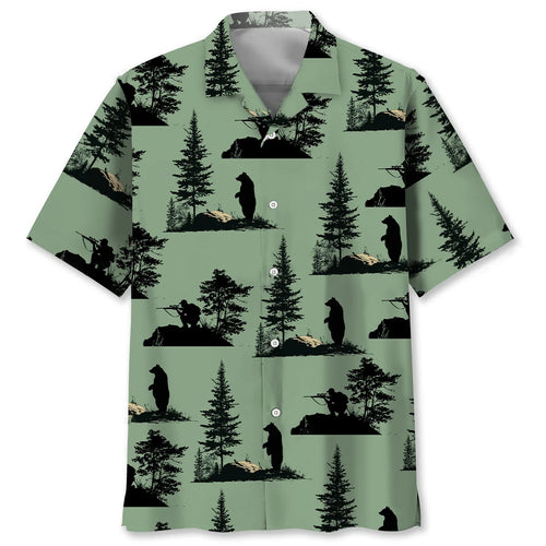 Black Bear Hunting Hawaiian Shirt