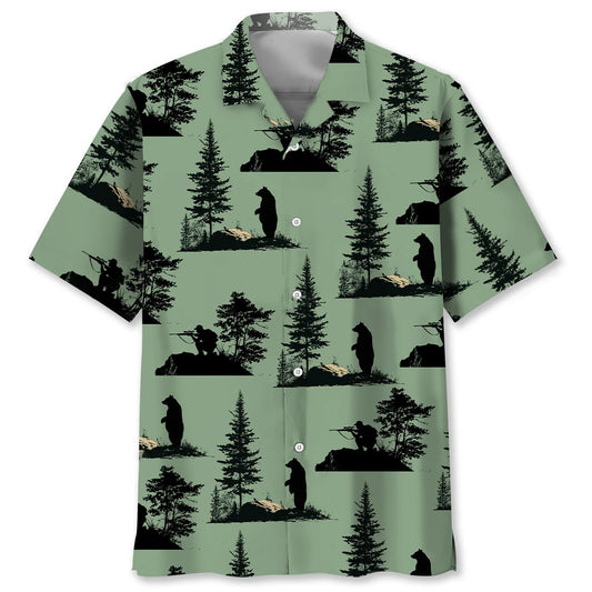 Black Bear Hunting Hawaiian Shirt