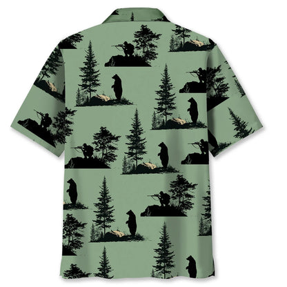 Black Bear Hunting Hawaiian Shirt