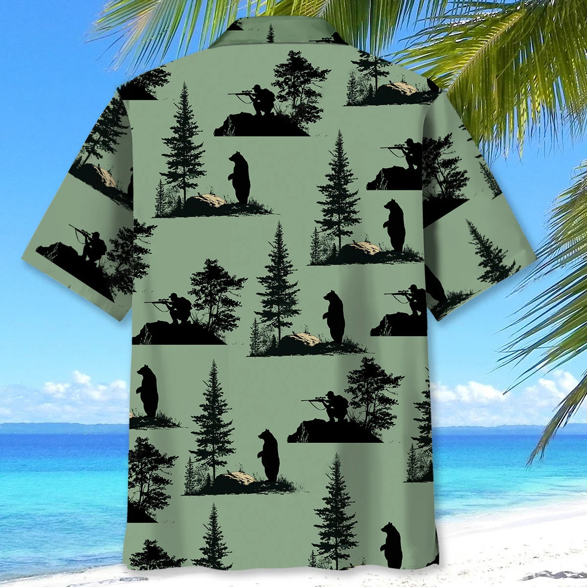 Black Bear Hunting Hawaiian Shirt