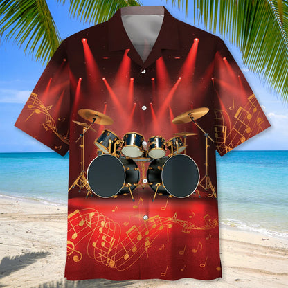 Black Drum on Stage Hawaiian Shirt