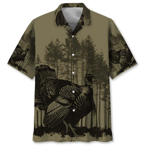 Black Moss Turkey Hunting Hawaiian Shirt