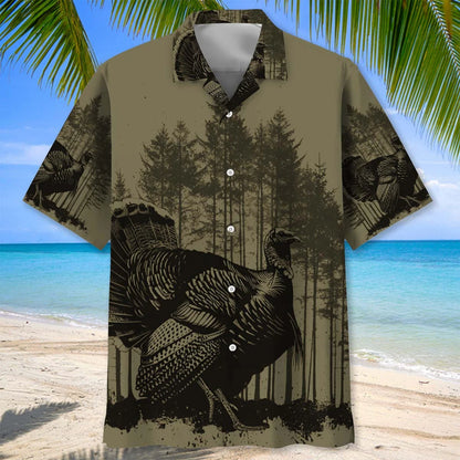 Black Moss Turkey Hunting Hawaiian Shirt