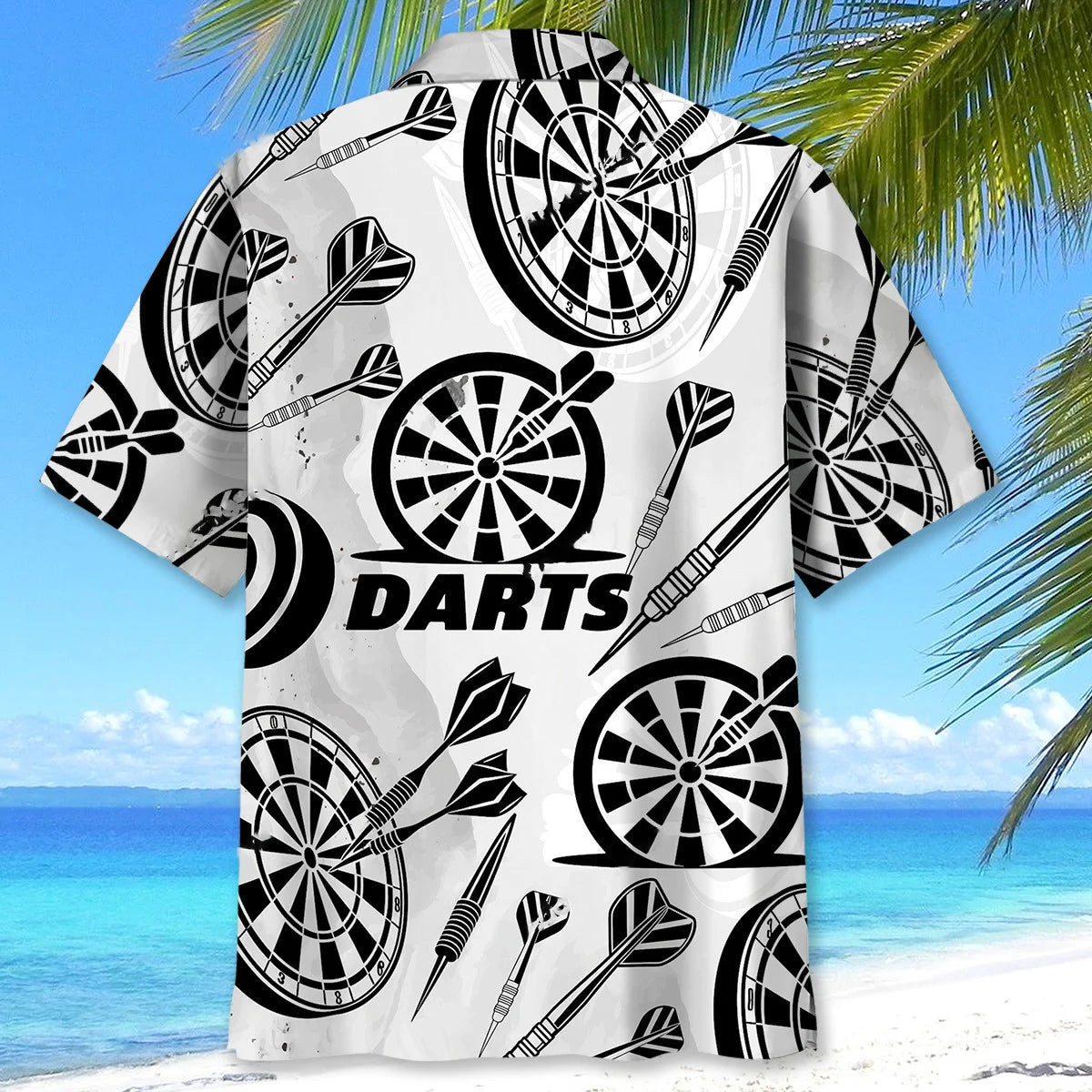 Black White Darts Hawaiian Shirt
