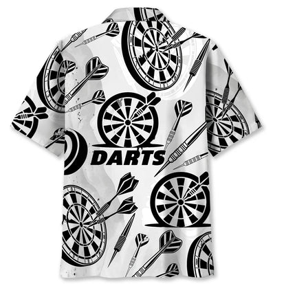 Black White Darts Hawaiian Shirt