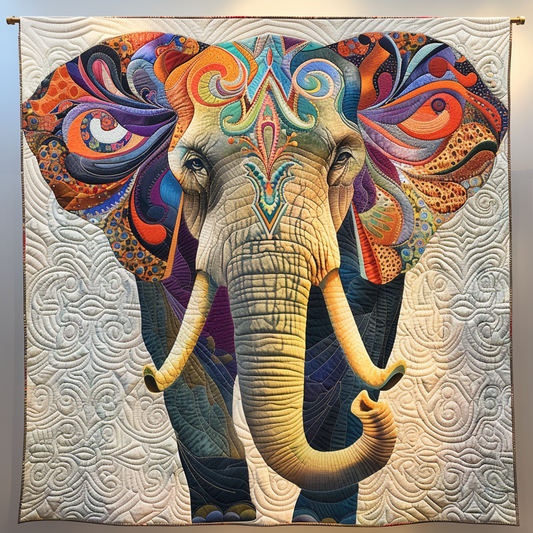 Elephant Parade Quilted Blanket - Throw (55" x 60")