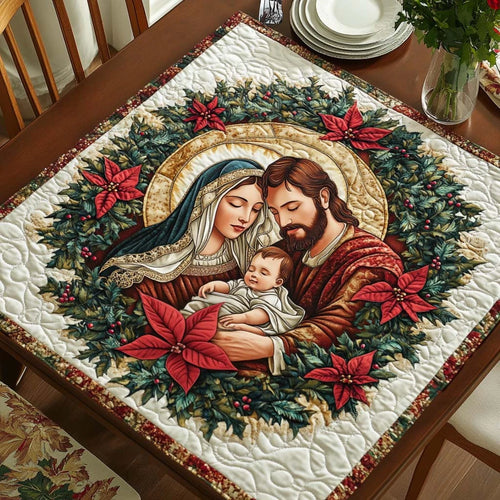 Blessed Family Quilted Table Topper