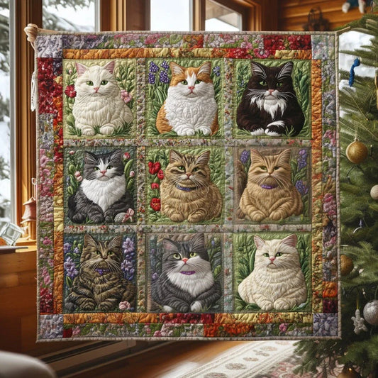 Bloom Cat Quilt Blanket