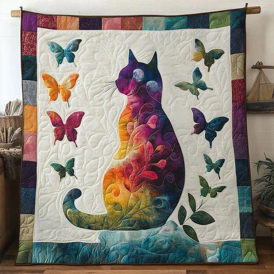 Bloom Cat Quilt Blanket
