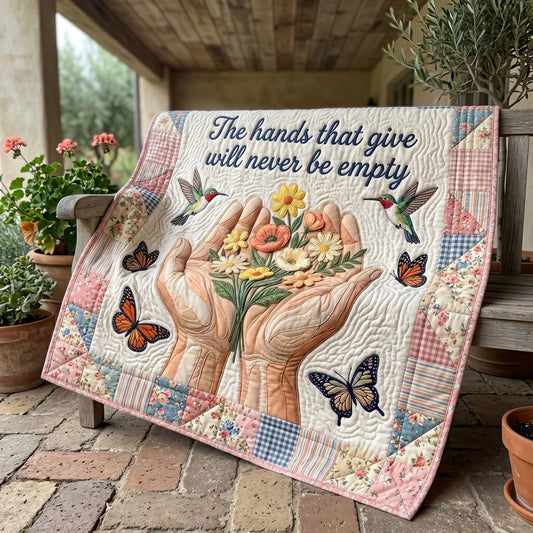 Bloom Of Kindness Quilt Blanket
