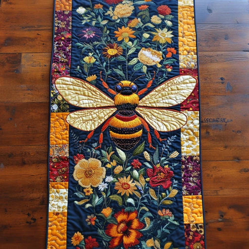 Blooming Bee Quilted Table Runner