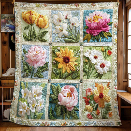 Blooming Garden Whisper Quilt Blanket