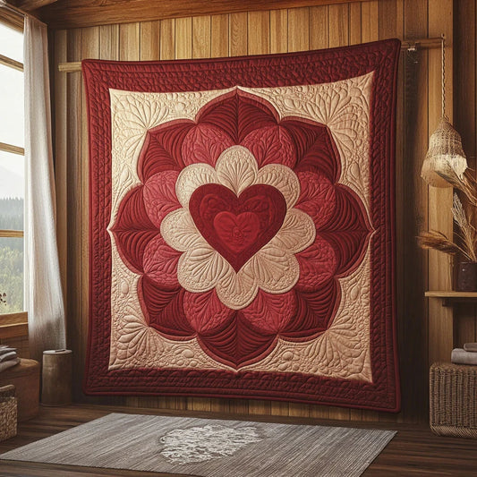 Blooming Heart Quilt Blanket