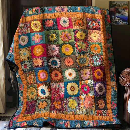 Blooming Patchwork Quilt Blanket