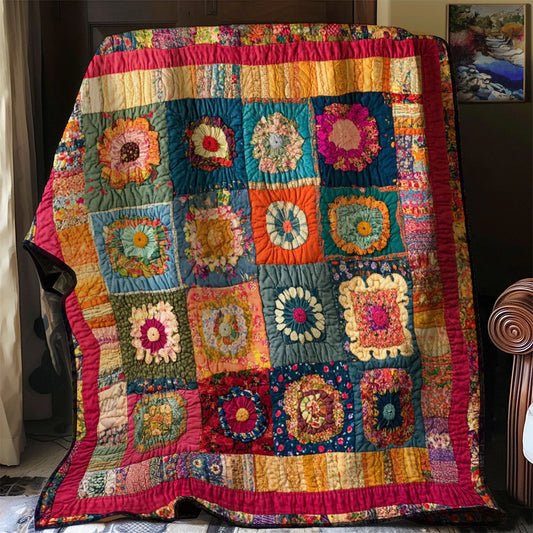 Blooming Patchwork Quilt Blanket