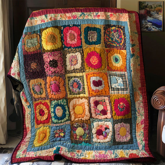 Blooming Patchwork Quilt Blanket