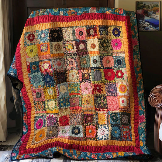 Blooming Patchwork Quilt Blanket