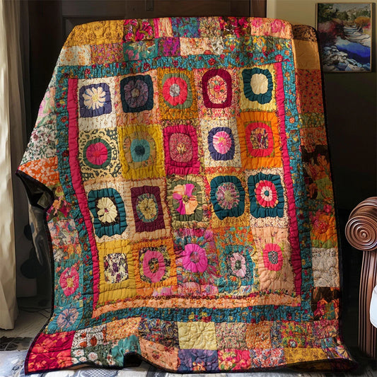 Blooming Patchwork Quilt Blanket