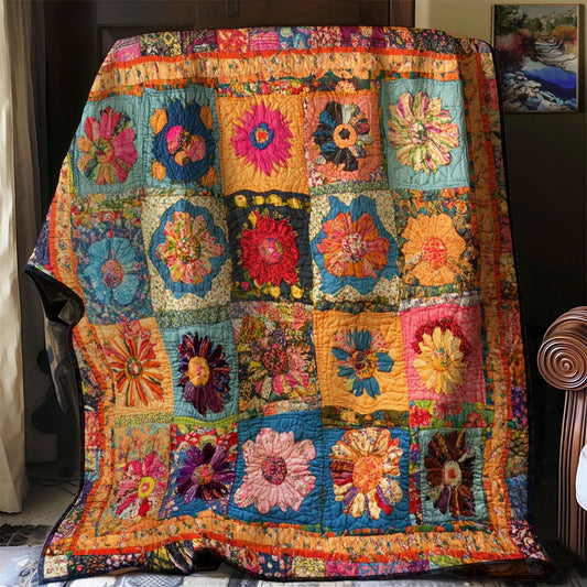 Blooming Patchwork Quilt Blanket