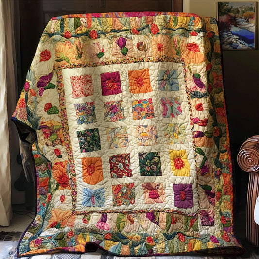 Blooming Patchwork Quilt Blanket