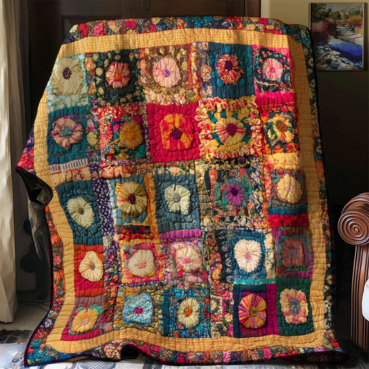 Blooming Patchwork Quilt Blanket