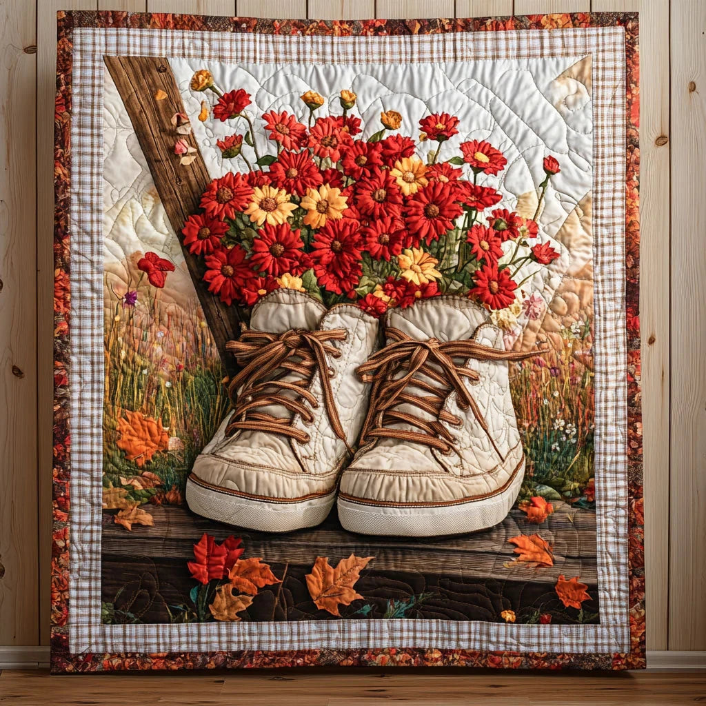 Blooming Sneaker Quilt Blanket