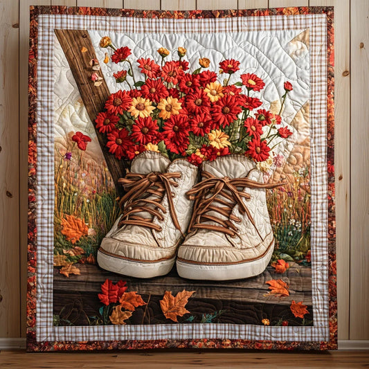 Blooming Sneaker Quilt Blanket