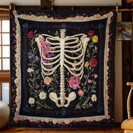 Blooming Spirit Ribcage Quilt Blanket