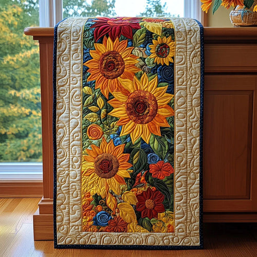 Bloomstone Walk Quilted Table Runner