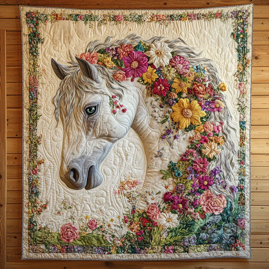 Blossom Horse Quilt Blanket