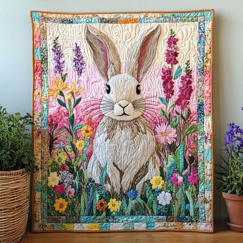 Blossom Rabbit Quilt Blanket