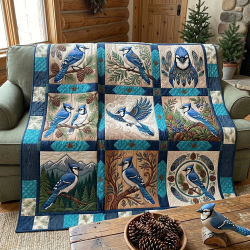 Blue Jay Woodland Collection Quilt Blanket