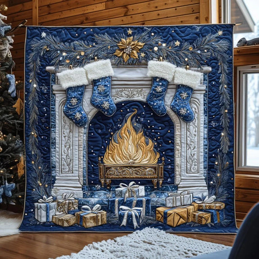 Blue Noel Quilt Blanket