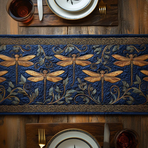 Blue Whisper Quilted Table Runner