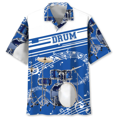 Blue Drum Set Hawaiian Shirt