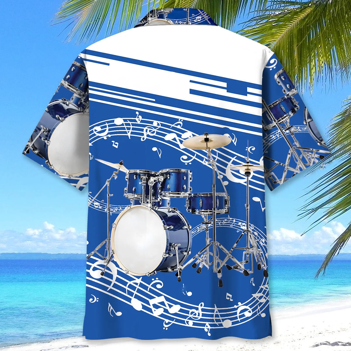 Blue Drum Set Hawaiian Shirt