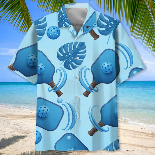 Blue Nature Pickleball Hawaiian Shirt