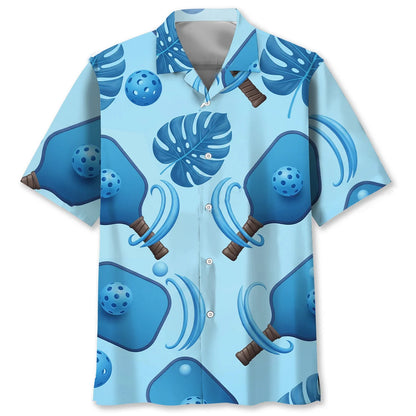 Blue Nature Pickleball Hawaiian Shirt