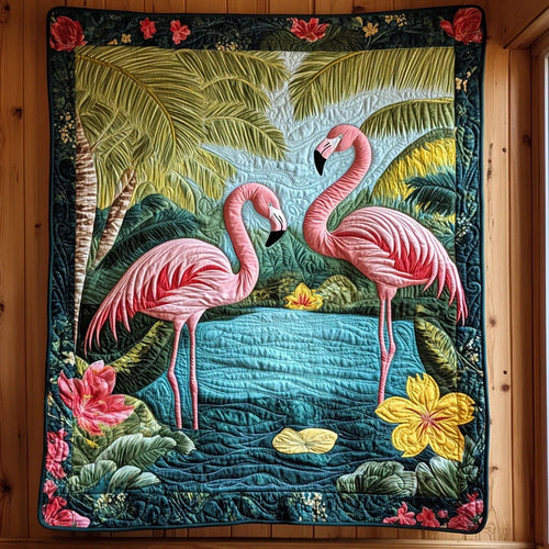 Blush Tropic Quilt Blanket