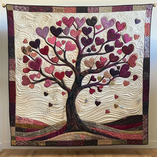 Blushing Heartwood Quilt Blanket
